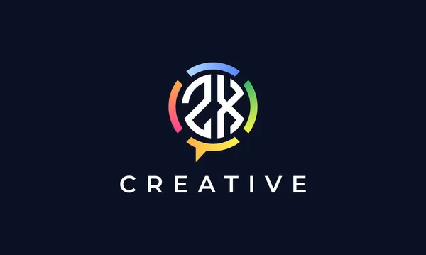 Creative Chat Initial Letters Logo Dieses Logo Mit Abstrakten Chat — Stockvektor