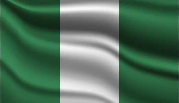 Nigeria Realistic Modern Flag Design Vektorová Ilustrace Používá Pozadí Texturu — Stockový vektor