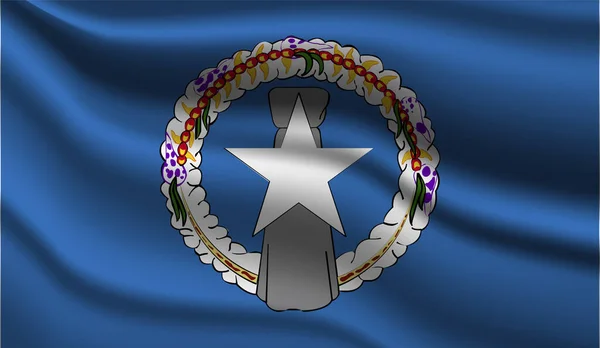 Northern Mariana Islands Realistic Modern Drapeau Design Illustration Vectorielle Sera — Image vectorielle