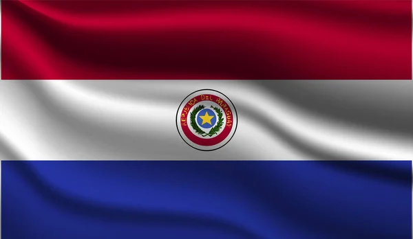 Paraguay Realistic Modern Flag Design Ilustración Vectorial Utilizará Para Fondo — Vector de stock