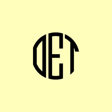 Yaratıcı Yuvarlak Harfler OET Logosu. Bu başlangıç için hangi şirket veya markanın adı uygun olacaktır.