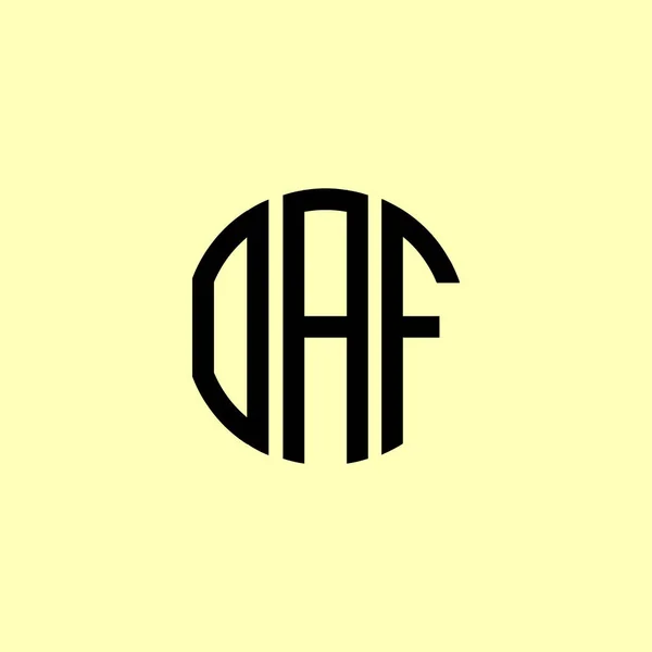 Letras Iniciales Redondeadas Creativas Oaf Logo Será Adecuado Para Qué — Vector de stock