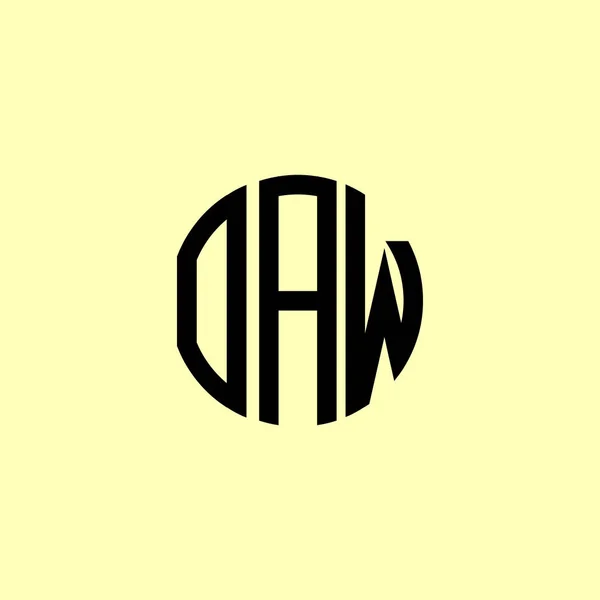 Creative Zaoblené Počáteční Písmena Oaw Logo Bude Vhodné Pro Kterou — Stockový vektor