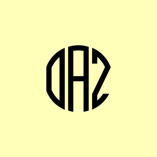 Creative Στρογγυλεμένα Αρχικά Γράμματα Λογότυπο Oaz Είναι Κατάλληλο Για Ποια — Διανυσματικό Αρχείο
