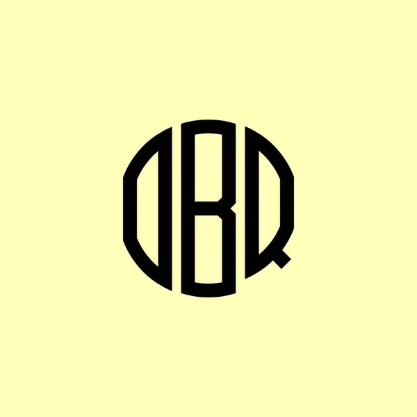 Logo Obq Zaokrouhlených Počátečních Písmen Creative Bude Vhodné Pro Kterou — Stockový vektor