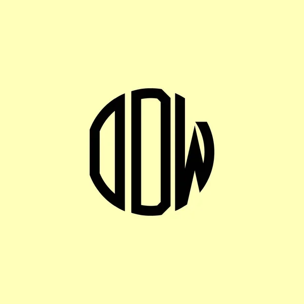 Logo Odw Zakulacených Počátečních Písmen Creative Bude Vhodné Pro Kterou — Stockový vektor