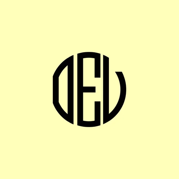 Letras Iniciales Redondeadas Creativas Oev Logo Será Adecuado Para Qué — Archivo Imágenes Vectoriales
