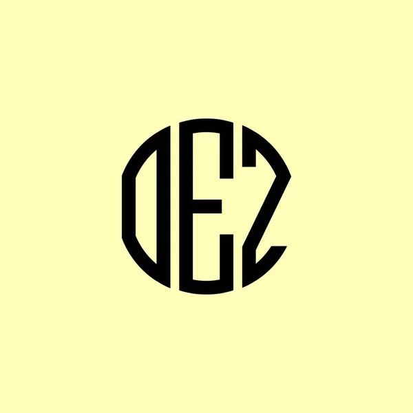 创用四舍五入的首字母Oez标志 这将是合适的哪家公司或品牌开始这些初始的 — 图库矢量图片