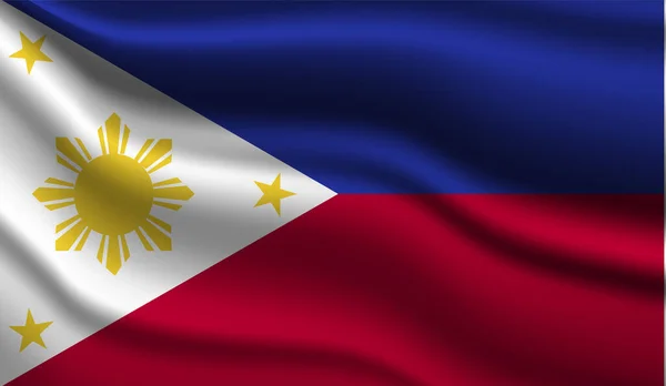 Diseño Bandera Moderna Realista Filipinas Ilustración Vectorial Utilizará Para Fondo — Vector de stock