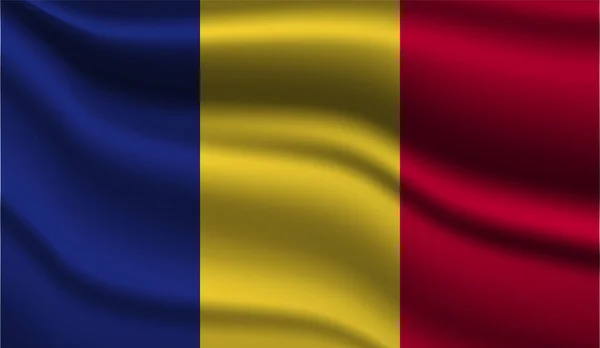 ルーマニアの現代的な旗デザイン ベクトルイラスト テクスチャ またはバナーに使用されます — ストックベクタ