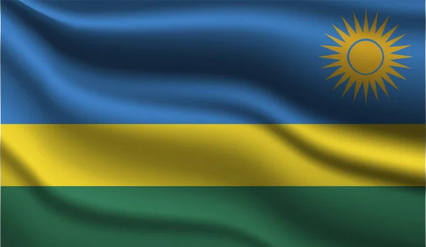 Rwanda Realistic Modern Flag Design Inglés Ilustración Vectorial Utilizará Para — Archivo Imágenes Vectoriales