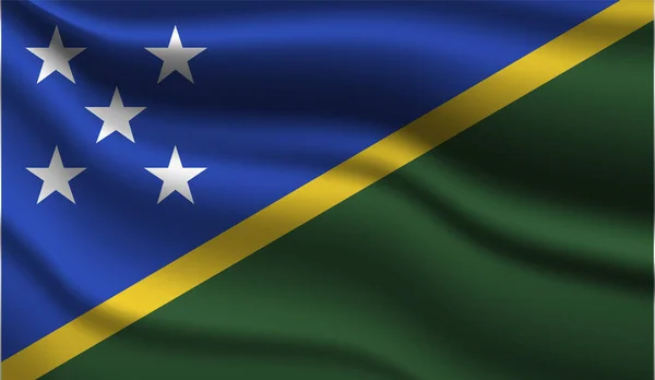 Salomonseilanden Realistisch Modern Vlagontwerp Vector Illustratie Het Zal Gebruikt Worden — Stockvector