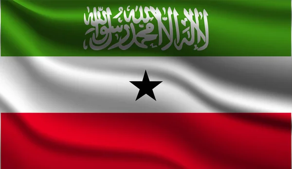 Somaliland Realistic Modern Flag Design Ilustración Vectorial Utilizará Para Fondo — Vector de stock