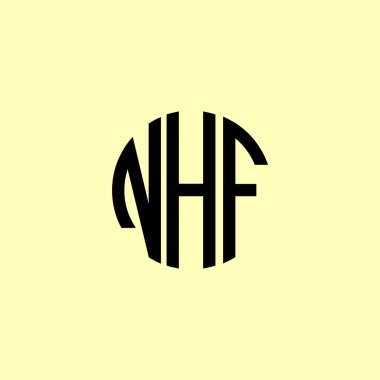 Yaratıcı Yuvarlak Baş harfler NHF logosu. Bu başlangıç için hangi şirket veya markanın adı uygun olacaktır.