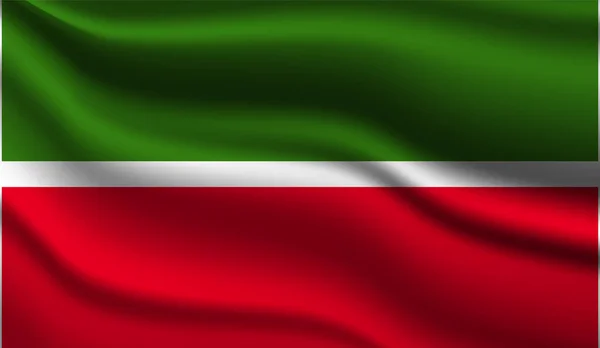 Tatarstan Realistic Modern Flag Design Illustrazione Vettoriale Sarà Utilizzato Sfondo — Vettoriale Stock