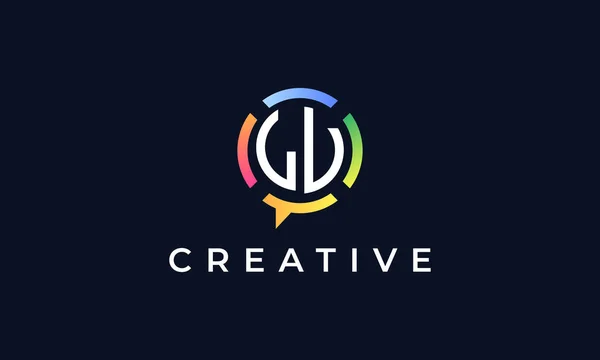 Логотип Creative Chat Initial Letters Цей Логотип Містить Абстрактну Форму — стоковий вектор