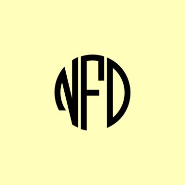 Creative Rounded Initial Letters NFD Logo. It will be suitable for which company or brand name start those initial. clipart