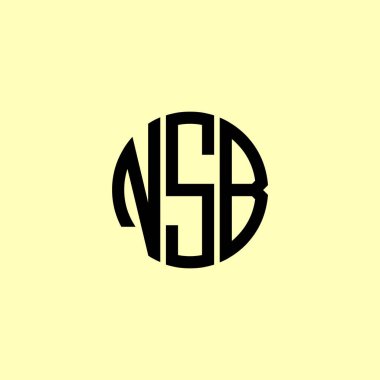 Yaratıcı Yuvarlak Harfler NSB logosu. Bu başlangıç için hangi şirket veya markanın adı uygun olacaktır.