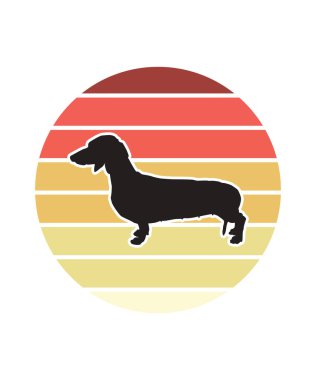 Boxer Retro Sunset Tasarım şablonu. Logo, rozet, tişört, POD ve kitap kapağı için vektör tasarımı şablonu. İzole edilmiş beyaz arkaplan.