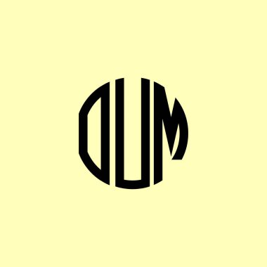 Yaratıcı Yuvarlak Harfler OUM logosu. Bu başlangıç için hangi şirket veya markanın adı uygun olacaktır.