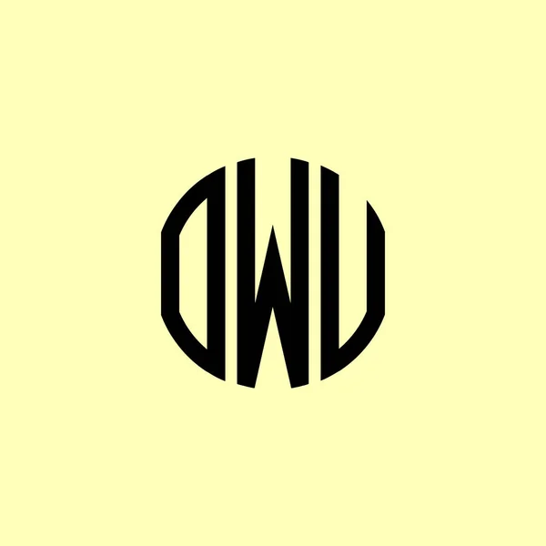 Creative Zaoblené Počáteční Písmena Owu Logo Bude Vhodné Pro Kterou — Stockový vektor