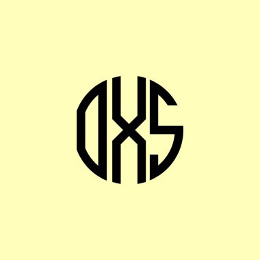 Yaratıcı Yuvarlak Baş harfler OXS logosu. Bu başlangıç için hangi şirket veya markanın adı uygun olacaktır.