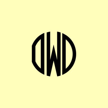 Yaratıcı Yuvarlak Harfler OWD logosu. Bu başlangıç için hangi şirket veya markanın adı uygun olacaktır.