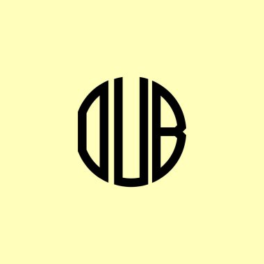Yaratıcı Yuvarlak Baş harfler OUB logosu. Bu başlangıç için hangi şirket veya markanın adı uygun olacaktır.