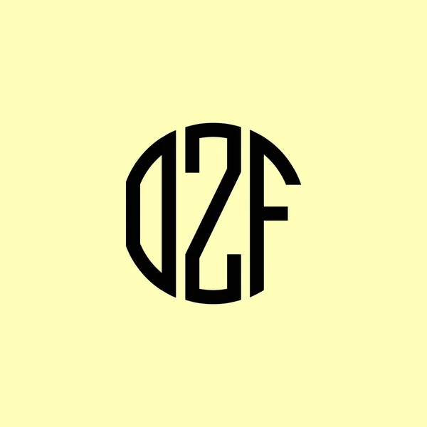 Creative Στρογγυλεμένα Αρχικά Γράμματα Λογότυπο Ozf Είναι Κατάλληλο Για Ποια — Διανυσματικό Αρχείο