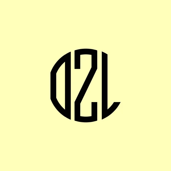 Lettres Initiales Arrondies Créatives Logo Ozl Conviendra Pour Quelle Entreprise — Image vectorielle