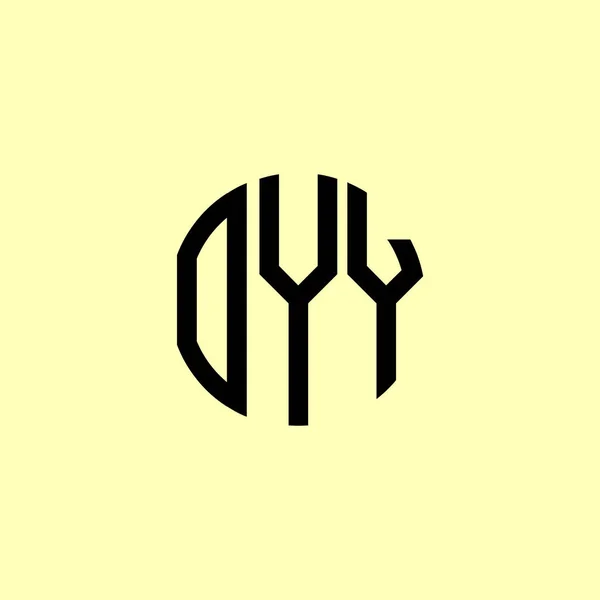 Creative Zaoblené Počáteční Písmena Oyy Logo Bude Vhodné Pro Kterou — Stockový vektor