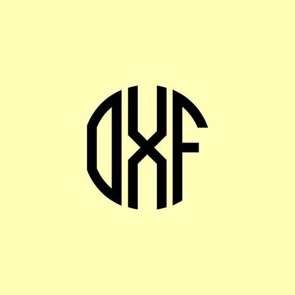 Letras Iniciales Redondeadas Creativas Oxf Logo Será Adecuado Para Qué — Vector de stock