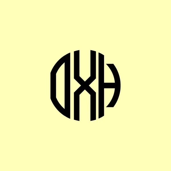 Lettres Initiales Arrondies Créatives Logo Oxh Conviendra Pour Quelle Entreprise — Image vectorielle