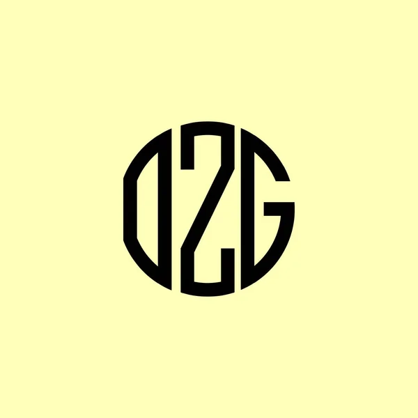 Creative Στρογγυλεμένα Αρχικά Γράμματα Λογότυπο Ozg Είναι Κατάλληλο Για Ποια — Διανυσματικό Αρχείο