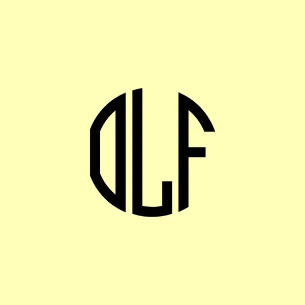 Letras Iniciales Redondeadas Creativas Olf Logo Será Adecuado Para Qué — Vector de stock