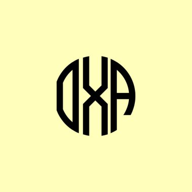 Yaratıcı Yuvarlak Harfler OXA logosu. Bu başlangıç için hangi şirket veya markanın adı uygun olacaktır.