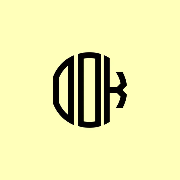 Lettres Initiales Arrondies Créatives Ook Logo Conviendra Pour Quelle Entreprise — Image vectorielle