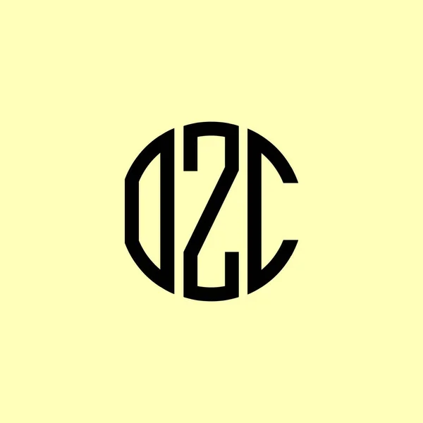 Creative Στρογγυλεμένα Αρχικά Γράμματα Λογότυπο Ozc Είναι Κατάλληλο Για Ποια — Διανυσματικό Αρχείο