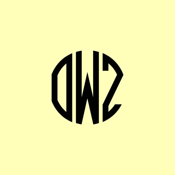 Creative Rounded Initial Letters Owz Logo Suitable Which Company Brand — Stock Vector