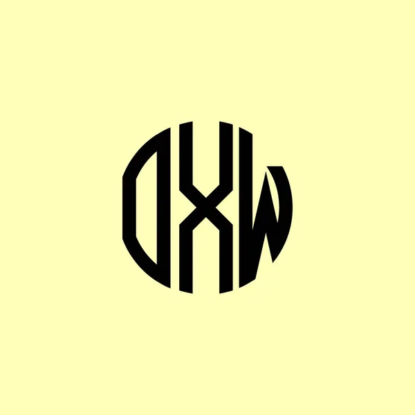 Letras Iniciales Redondeadas Creativas Oxw Logo Será Adecuado Para Qué — Vector de stock