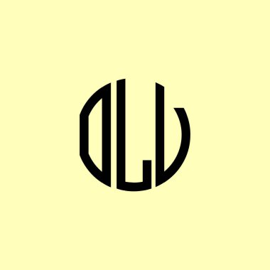 Yaratıcı Yuvarlak Baş harfler OLV logosu. Bu başlangıç için hangi şirket veya markanın adı uygun olacaktır.