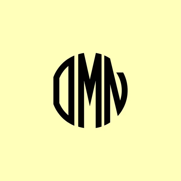 Creative Rounded Initial Letters Omn Logo 会社やブランド名が最初のものを開始するのに適しています — ストックベクタ