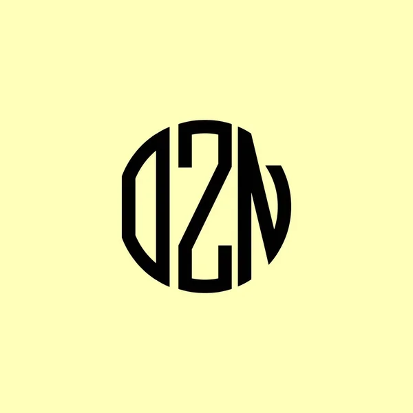 Creative Στρογγυλεμένα Αρχικά Γράμματα Λογότυπο Ozn Είναι Κατάλληλο Για Ποια — Διανυσματικό Αρχείο