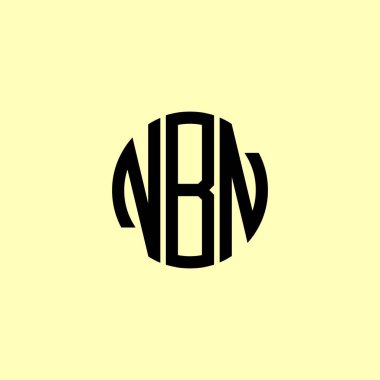 Yaratıcı Yuvarlak Harfler NBN Logosu. Bu başlangıç için hangi şirket veya markanın adı uygun olacaktır.