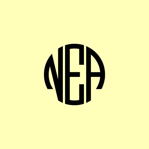 Creative Rounded Initial Letters Nea Logo Het Zal Geschikt Zijn — Stockvector