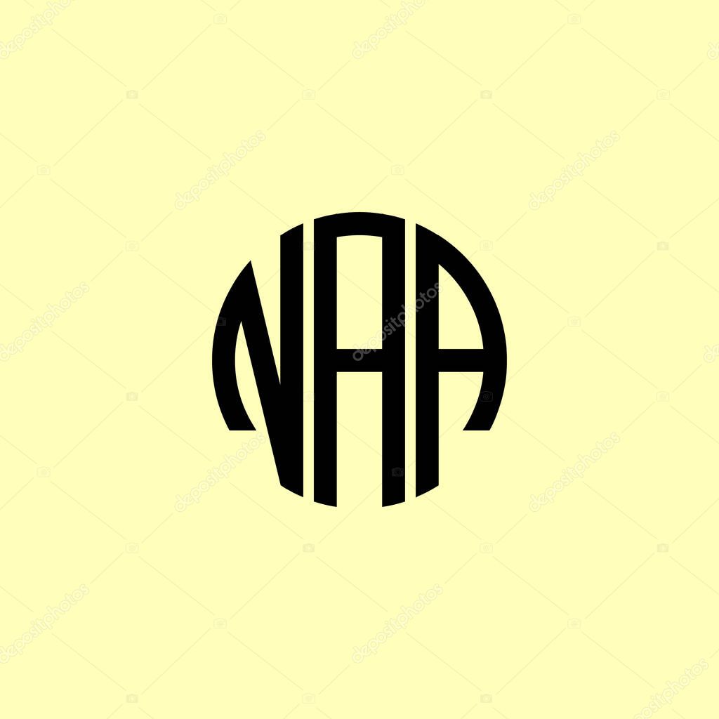 Creative Rounded Initial Letters NAA Logo. It will be suitable for which company or brand name start those initial.