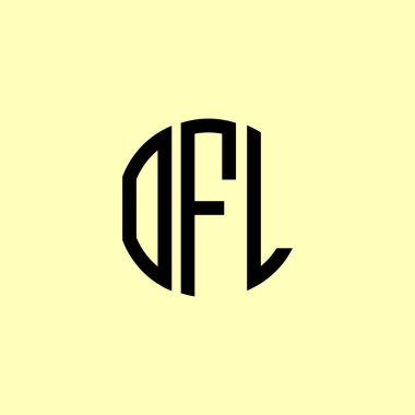 Yaratıcı Yuvarlak Baş harfler OFL logosu. Bu başlangıç için hangi şirket veya markanın adı uygun olacaktır.