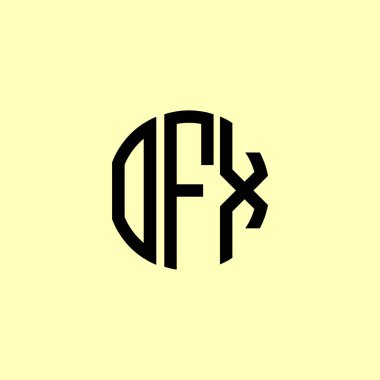 Yaratıcı Yuvarlak Baş harfler OFX logosu. Bu başlangıç için hangi şirket veya markanın adı uygun olacaktır.