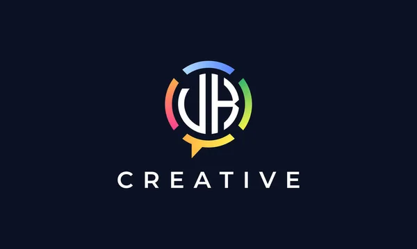 Creative Chat Initial Letters Logo Dit Logo Bevat Abstracte Chatvorm — Stockvector