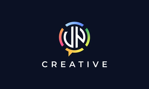 Creative Chat Initial Letters Logo Dit Logo Bevat Abstracte Chatvorm — Stockvector